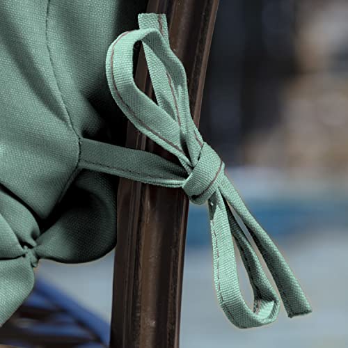 Arden Outdoor Midback Chair Cushion, 18 x 16.5, Aqua Leala - color: Aqua Leala