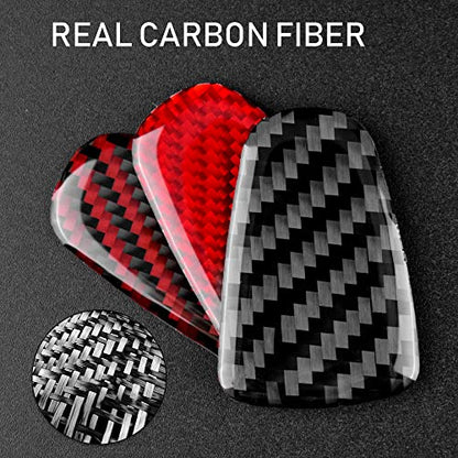 AIRSPEED Car Gear Shift Knob Head Cover Sticker Carbon Fiber Interior Trim for Subaru Impreza 2017-2023 Crosstrek 2018-2023 Accessories (Black) - color: Knob Head Cover-Black