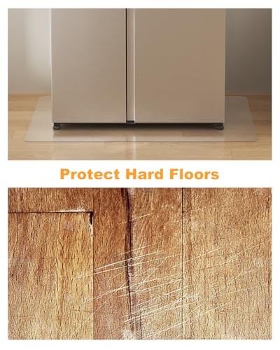Clear Area Mat, 3'×4' PVC Waterproof Hard Floor Mat for Under Refrigerator, Plant Pots - color: Frosted Clear, size: 3' x 4' (Rectangular)