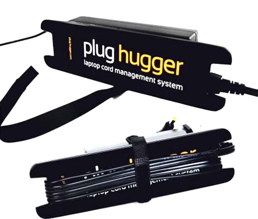 Plug Hugger Cable Organizer – Laptop & AC Charger Cord Management System with Hook-and-Loop Strap – Tangle-Free Charger Storage for Laptops, Phones, Tablets, Gaming Consoles, and More (Mini)
