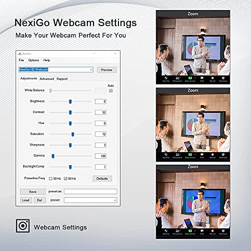 NexiGo N660 1080P Business Webcam, Dual Microphone & Privacy Cover, USB FHD Web Computer Camera, Plug and Play, for Zoom/Skype/Teams/Webex, Laptop MAC PC Desktop - style: Webcam w/o Light