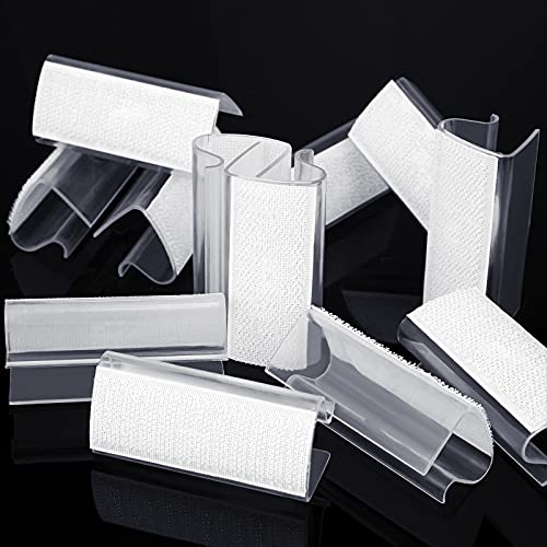 Maitys 180 Pcs Clear Table Skirt Clips Bulk, Transparent Plastic Tablecloth Clip Holder Clamps with Hook Loop for Wedding Picnic Camping Party Indoor Outdoor Events, Fits 3/4 to 1 Inch Thick Tables