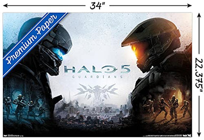 Trends International Halo 5-Key Art Premium Wall Poster, 22.375" x 34" - color: Premium Unframed Version, size: 34"L x 22.4"W
