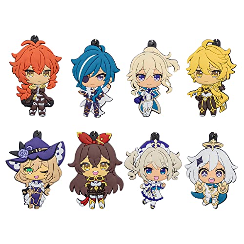 Impact Videogame Colorful Lanyard Keychains Stickers - color: Kaeya