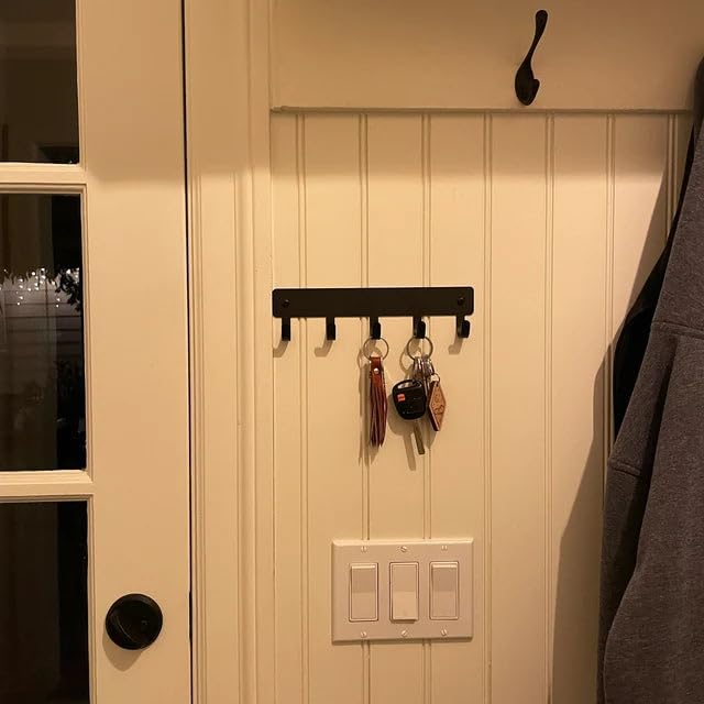 Plain 9" Key Holder & Sports Medal Hanger with 5 Hooks | Made In USA, Useful storage & display