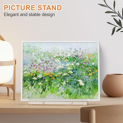 CHEPULA Plate Stands for Display 10 Inch, Acrylic Display Stand | Tabletop Art Display Clear Easel Stand for Plates, Album, CD, Magazine, Card, Frame