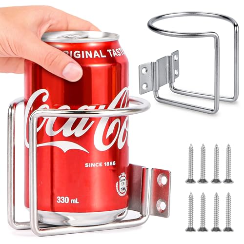 2 pcs Stainless Steel Boat Cup Holder, Universal Drink Holders, Suitable for Boat, Truck, RV, Tractor, Outdoor Wooden Swing (Silver) - color: Silver-2