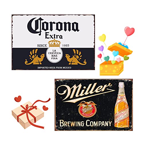Ultimate Beer Lover's Metal Signs - 2 Piece Bundle, 8x12 Inch Vintage Bar & Man Cave Decor - Perfect for Garage, Home Bar, Farmhouse Wall Displays - color: Bar03