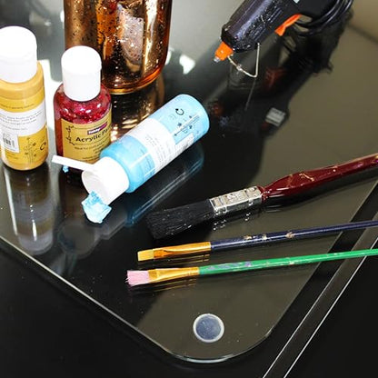 Marvelux Tempered Glass Desk Pad, Clear Surface Protector, Multi-Purpose Durable Computer Desk Mat, Mousepad, Crafting Surface Protector, Beauty Mat, Kitchen Worktop Saver with Anti-Slip Pads 19"x24" - size: 19" x 24"