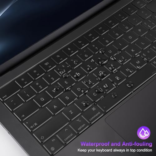 MOSISO 2 PCS Keyboard Cover, Keyboard Protector Compatible with MacBook Neo 13 inch 2026 A18 Pro, Compatible with MacBook Air 15/Air 13.6 M5 M4 M3 M2/ Pro 14/Pro 16 M5/M4/M3/M2/M1/, Translucent Tinted - color: Translucent Tinted