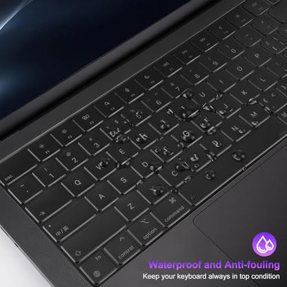 MOSISO 2 PCS Keyboard Cover, Keyboard Protector Compatible with MacBook Neo 13 inch 2026 A18 Pro, Compatible with MacBook Air 15/Air 13.6 M5 M4 M3 M2/ Pro 14/Pro 16 M5/M4/M3/M2/M1/, Translucent Tinted - color: Translucent Tinted