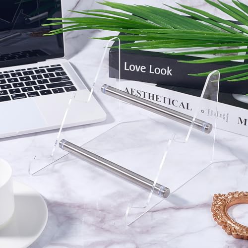 CRASPIRE Acrylic Keyboard Display Stand 2-Tier Portable Keyboard Display Shelf Transparent Display Keyboard Holder Removable Keyboard Storage Holder for Home Office Study - color: Clear