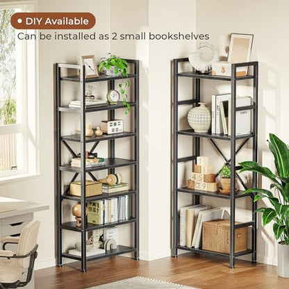 SUPERJARE Triple Bookshelf, Bookcase with 11 Open Display Shelves, Wide Book Shelf Book Case for Home & Office, 4 Tier, Black - color: Black, size: 4 Tier
