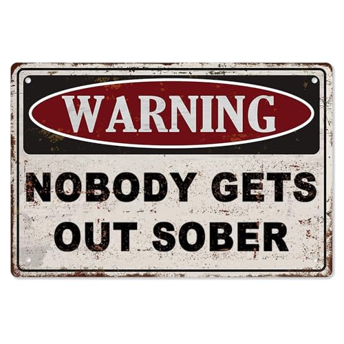 Vintage Funny 12x8 Bar Sign Home Bar Man Cave Garage Wall Art | aluminum panel,easy mount,bar fan mementos,retro pub accents,humorous tavern trinkets,bar party decor - color: PM321006, size: 12" x 8"