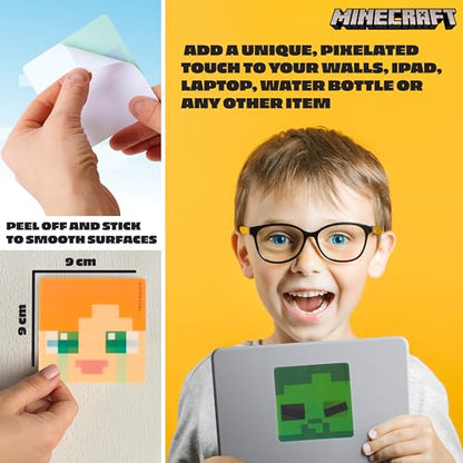 Minecraft Lenticular Motion Stickers with Five Pack 3D Laptop Decal Stickers for Gaming Boys Girls Gamer Gifts for Kids