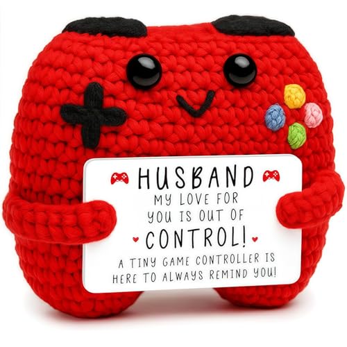 Handcrafted Crochet Game Controller Gift, Unique Husband Birthday Present, Custom for Him, Thoughtful Gaming Plushie for Men - style: for Husband