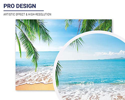 Allenjoy 8x6ft Tropical Summer Photo Booth Backdrop Beach Party Decorations for Summer Wedding Birthday Holiday Table Banner Wall Decor Background