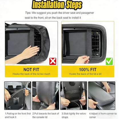 Center Console Armrest Cover Compatible with 2018-2024 Toyota Camry,Interior L, LE, SE, XLE, XSE in Regular, Hybrid, V6, TRD Arm Rest Seat Cover Middle Console Box Lid Protector,Black+Red - color: black
