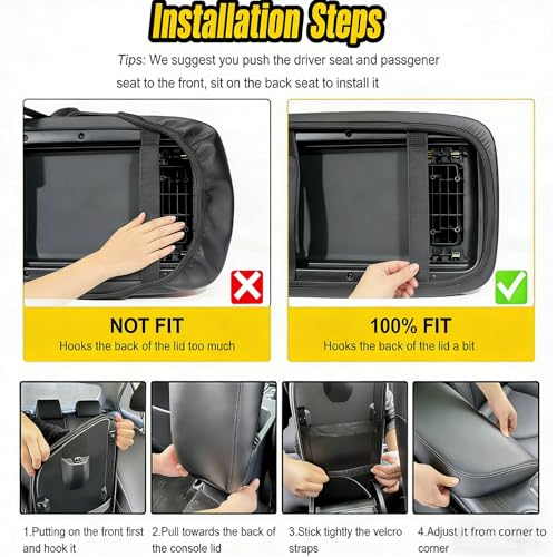 Center Console Armrest Cover Compatible with 2018-2024 Toyota Camry,Interior L, LE, SE, XLE, XSE in Regular, Hybrid, V6, TRD Arm Rest Seat Cover Middle Console Box Lid Protector (Black) - color: Black
