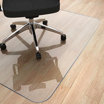 Yecaye Office Chair Mat for Hardwood Floor, Clear Computer Desk Chair Mat, PVC Heavy Duty Floor Protector for Rolling Chairs, 1.7mm Thick Chair Mat (Transparent, 46" x 60" x0.07'') - size: 46" x 60" x 0.07''