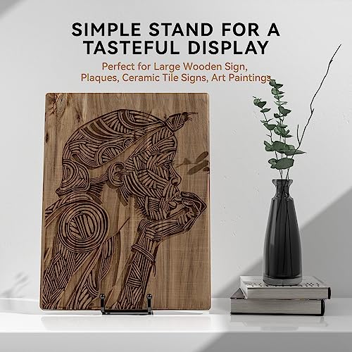IPAME 10 Inch Large Plate Stands for Display - Metal Plate Holder Display Stand + Small Easels Picture Stand for Book, Platter, Plaque, Photo Frame, Tabletop Art (2 Pack) - size: 10 Inch