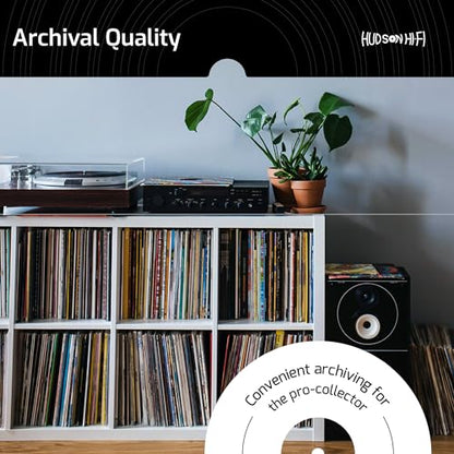 Hudson Hi-Fi Anti-Static Vinyl Record Sleeves - Durable Clear Disc Sleeves- Protect Your LP Albums from Scratches, Dust & Dirt - Acid-Free Rice Paper Disc Covers, 250x Outer Sleeves - size: 250 Outer Sleeves
