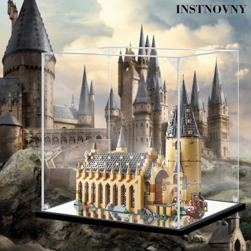 Acrylic Display Case for Collectibles Assemble Display Box for Lego 75954 Castle Building Set Clear Acrylic Case for Display Toys Action Figures(Black,13.8*9.8*15.7 inch) - size: 13.8*9.8*15.7 inch
