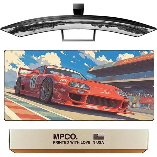MPCO. Original Large Gaming Desk Mat – 36" x 17" Duraglyde Manga Motors Tetsus-Toyota Full Desk Mouse Pad for Smooth Precision – Non-Slip, Washable Extra-Large PC Mouse Pad for Gaming Sessions - color: DuraGlyde Tetsus-Toyota