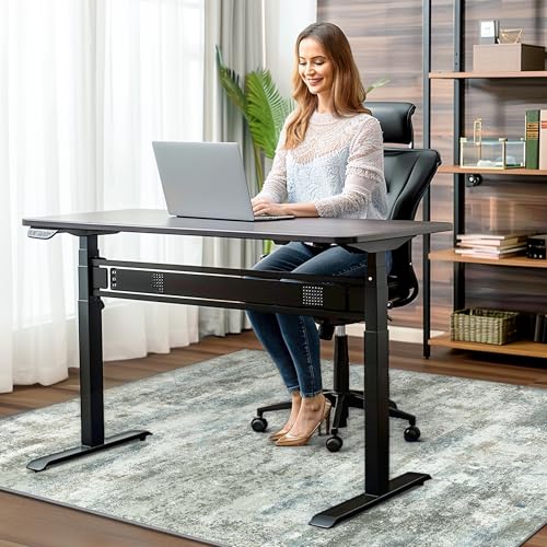 Office Chair Mat for Hardwood Tile Floor, Abstract 36"X 48" Desk Mats for Office Chair on Rolling Chairs Carpet, Desk Anti-Slip 1/5" Thick Rug for Computer Chair, Thin Low-Pile Floor Mat, Blue Taupe - color: Blue Taupe, size: 36"x48"