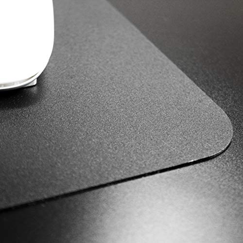 Floortex® Desktex® Black Vinyl, Rectangular Desk Pad - 20" x 36" - size: 36" x 20"