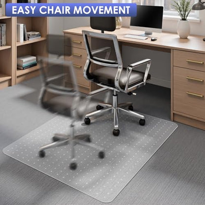 Kuyal Office Chair Mat for Carpet, 2 Pack 36x 48 Clear Heavy Duty Computer Chair Mat, Under Desk Protector Carpeted Floors Mat, Easy Chair Movement,Ship Flat - size: 36" X 48" 2Pack