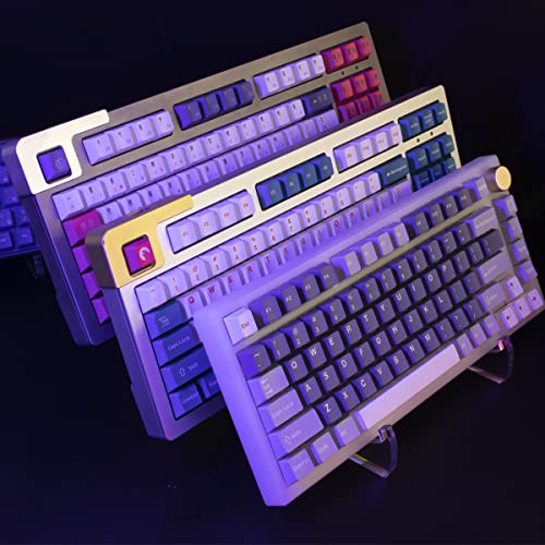 3-Tier Acrylic Keyboard Display Stand, Colorful Clear Keyboard Storage Holder, Mechanical Keyboard Collection Holders Rainbow Desk Accessories