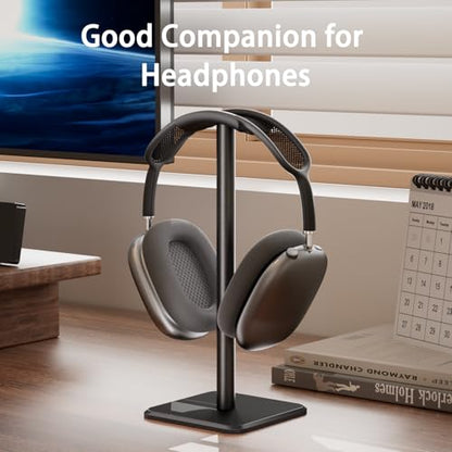 Headphone Stand - Headset Stand with Aluminum Hanger, Headphone Holder for AirPods Max, Sony, Bose, Beats and More (Black) - color: Black