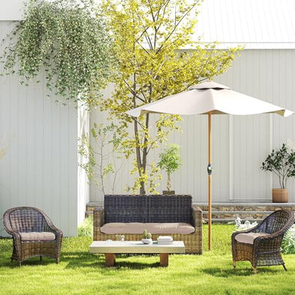 Outdoor Chair Cushions 22x22x4 Inch Set of 2, Seat Pads with Ties, Taupe - color: Taupe, size: 22x22x4"