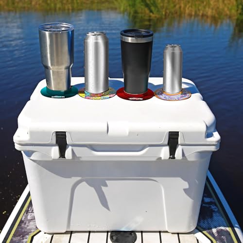 Lil Sucker Fade Suction Rings | Suction Cup Holder Anti-Spill Can Drink Support for Boats, Trucks, ATVs | Secure Your Drinks and Prevent Spills with Our Non Slip Coaster Red Fade Pack of 2 - color: Red Fade