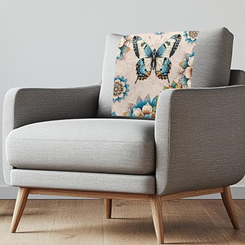 Boho Mandala Butterfly Print Headrest Cover for Recliner Chair, Recliner Headrest Protector 16.53 x 26.18 inch Sofa Head Protector Furniture Protector for Recliner Sofa Slipcovers - color: Boho Mandala Butterfly
