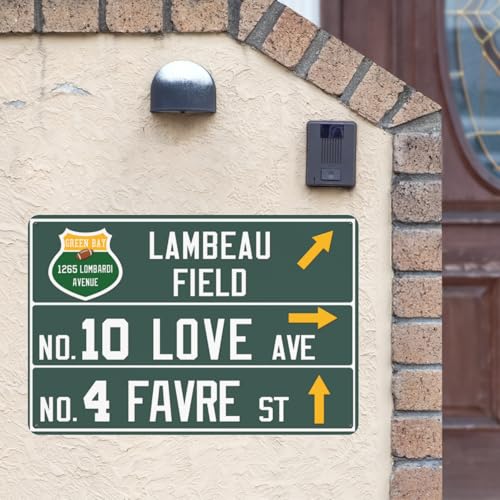 12” x 8” Packer Wall Decor Art Poster, Bay Green Football Metal Tin Sign, Packer Gifts for Boys Men Home Room Decor - color: team 11