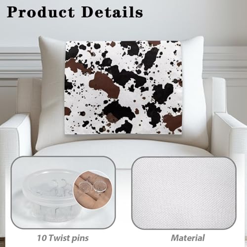 Recliner Slipcovers Recline Headrest Cover Tear Fade Resistant Sofa Armchair Headrest Cover Lounge Chair Headrests Protector Covers 16.53x26.18 Inch Couch Chair Covers Brown Cow Print - color: Brown Cow Print
