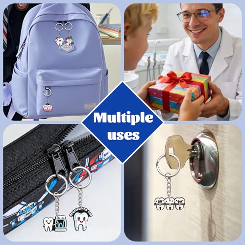 Keychains Bulk,Funny Key Chain for Prizes Incentives Holiday Gifts Birthday Party Favors - color: 20pcs Tooth Keychains