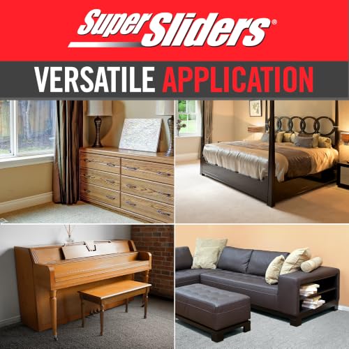 Super Sliders 5" Slide & Hide Corner Reusable Furniture Sliders for Carpet, Anti-Slip Protective Furniture Moving Pads for Beds, Sofas, Dressers, Set of 4, Beige - size: 5 Inch, style: For Carpet