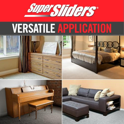 Super Sliders 5" Slide & Hide Corner Reusable Furniture Sliders for Carpet, Anti-Slip Protective Furniture Moving Pads for Beds, Sofas, Dressers, Set of 4, Beige - size: 5 Inch, style: For Carpet