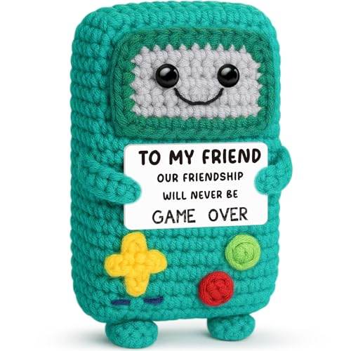 Funny Gifts for Best Friend Women Men, Friendship Gift for Him Her, Christmas Birthday Graduation Gifts for Friends Bestie BFF, To My Friend Thank You Gift, Positive Handmade Crochet Present - style: Friend