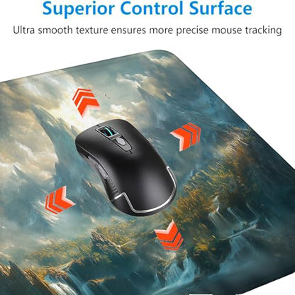 Mythical Dragon Gaming Mouse Pad Desk Pad 31.5 x 11.8 Inch Waterfall Mountains Light Sunlight Mousepad XL Large Gaming Mouse Pad Laptop Keyboard Mat Desk Pad Office Computer Keyboard Laptop Home - color: Mythical Dragon, size: 11.8W x 31.5L inches