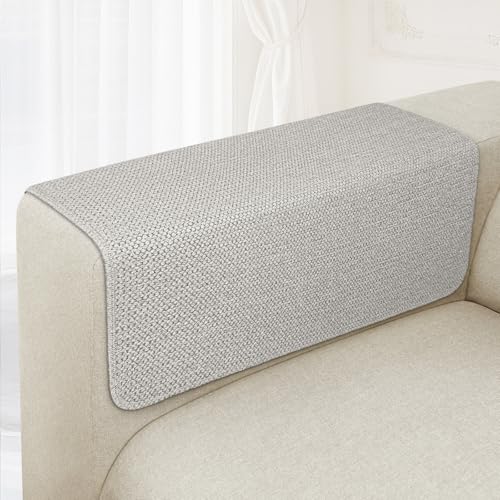 Couch Arm Covers, Waterproof Armrest Cover for Sofa, Loveseat, Armchair, Non-Slip Recliner Arm Cover, Sofa Arm Covers, Headrest Cover, Arm Chair Covers Set of 2 (Gray, 24"×20") - color: Grey, size: 24" x 20" - 2 pcs