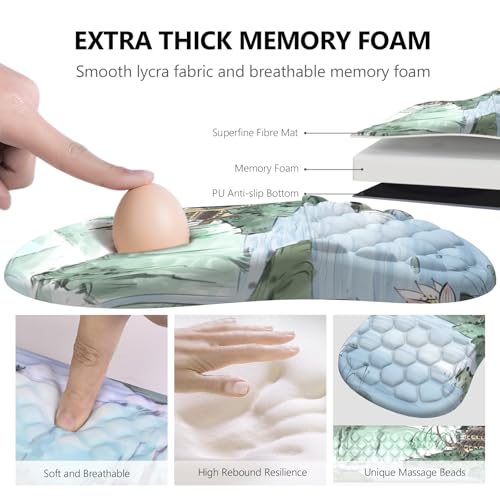 Ergonomic Mouse Pad Wrist Rest, 2 in 1 Keyboard Pad for Office(Landscape) - color: Landscape