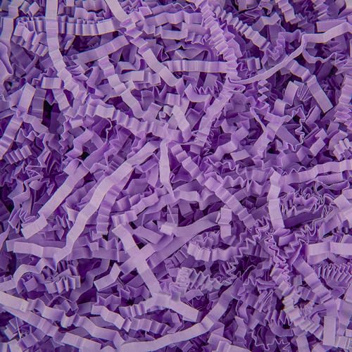 Caleihd Crinkle Cut Paper Grass Cushion Paper Streamer for Christmas Wedding Birthday Bridesmaid Engagement Craft Gift Boxes Bags Filler Decoration 4.5oz Purple - color: Purple