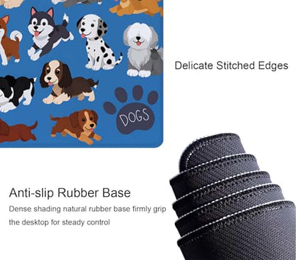 Cute Dog & Puppy XL Gaming Mouse Mat - 31.5 x 11.8 Inch Extended Long, Thin Desk Pad for Keyboard Mice - color: Cute Dog and Puppy