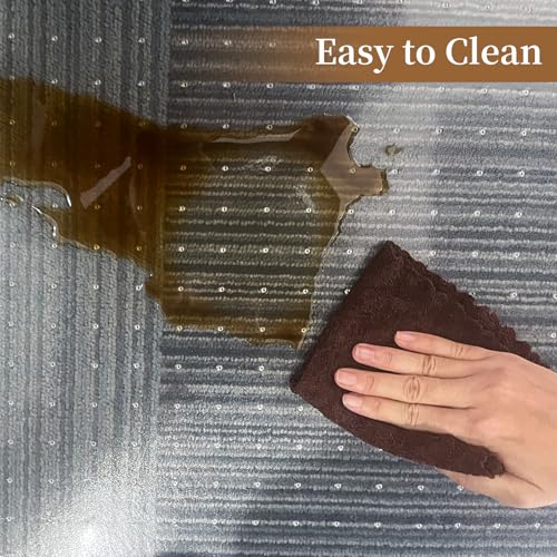 Office Chair Mat for Carpet, 55" X 36" X 0.09" Carpet Chair Mats, Clear and Thick Rolling Computer Chair Mat with Non-Slip Studded for Home and Office Low Pile Carpets - size: 55" X 36" Rectangle