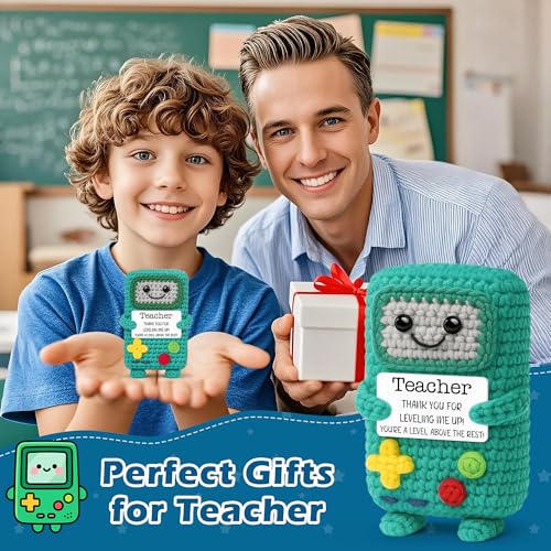 Busy Gaming Life Teacher Appreciation Gifts, Thank You Gift for Teacher 2026, Christmas Birthday Retirement Back to School Teachers Gifts from Student, Positive Handmade Crochet Gift - style: Teacher