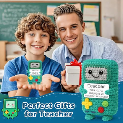 Busy Gaming Life Teacher Appreciation Gifts, Thank You Gift for Teacher 2026, Christmas Birthday Retirement Back to School Teachers Gifts from Student, Positive Handmade Crochet Gift - style: Teacher